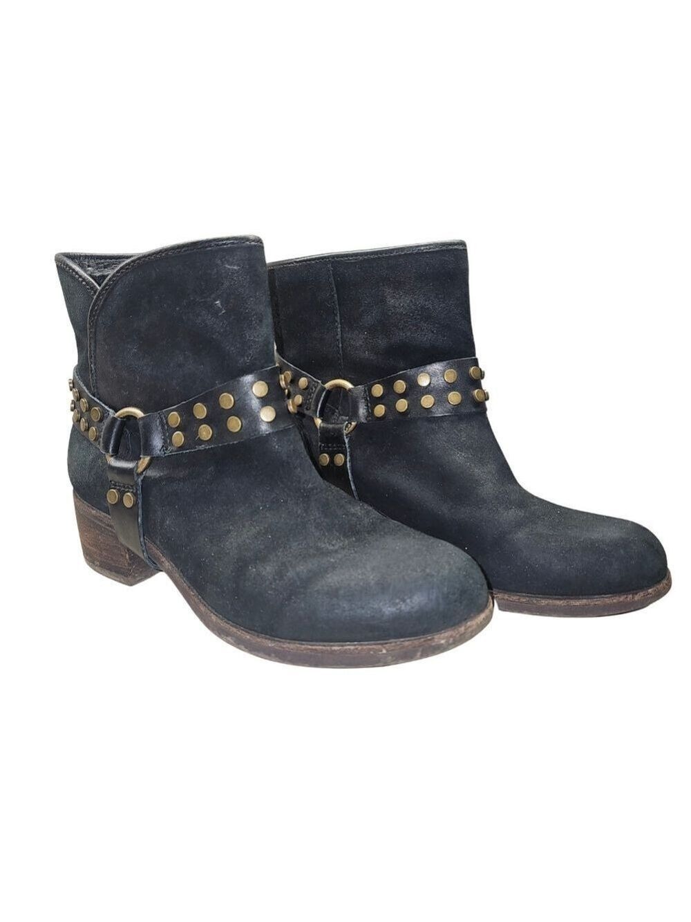 Ugg Australia Darling Harness Black Ankle Boots Size 7